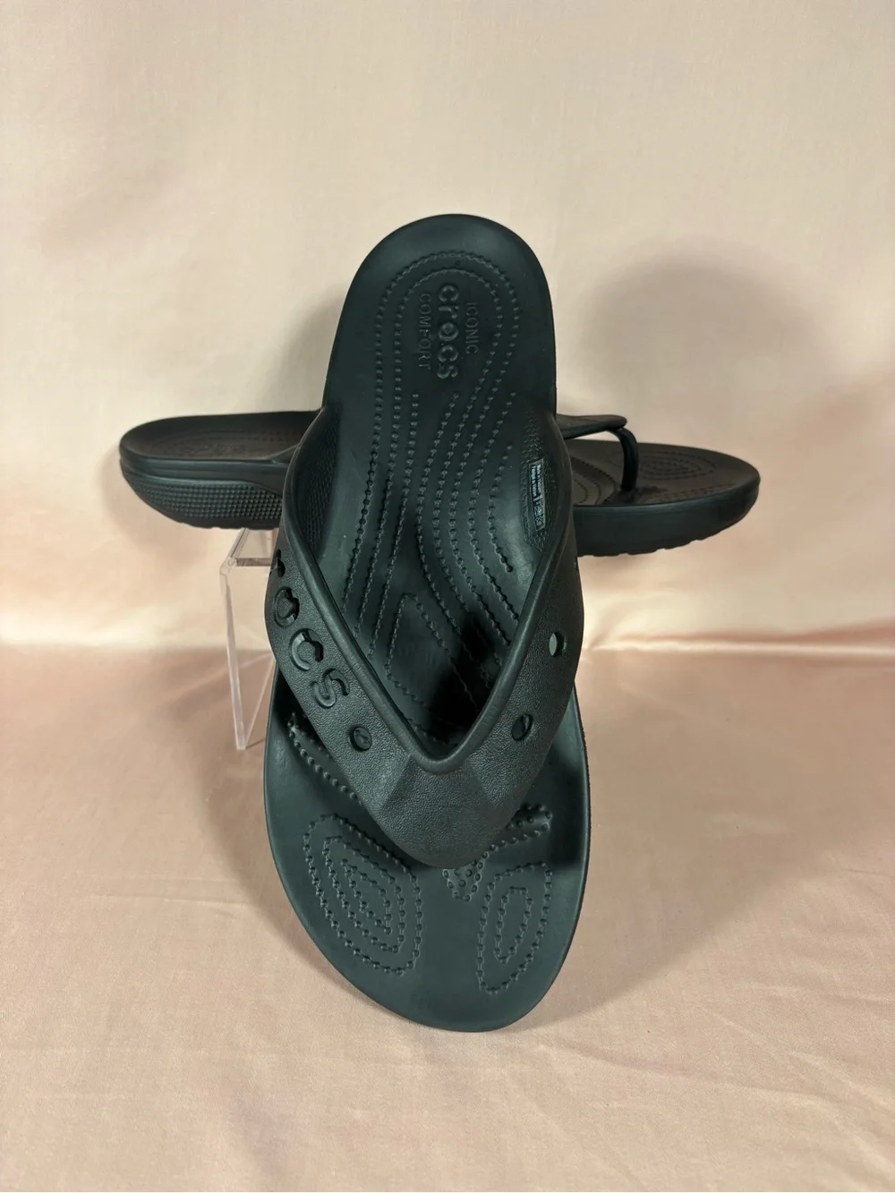 Crocs Men's Black Baya II Flip Flop Thong Sandals Size 12